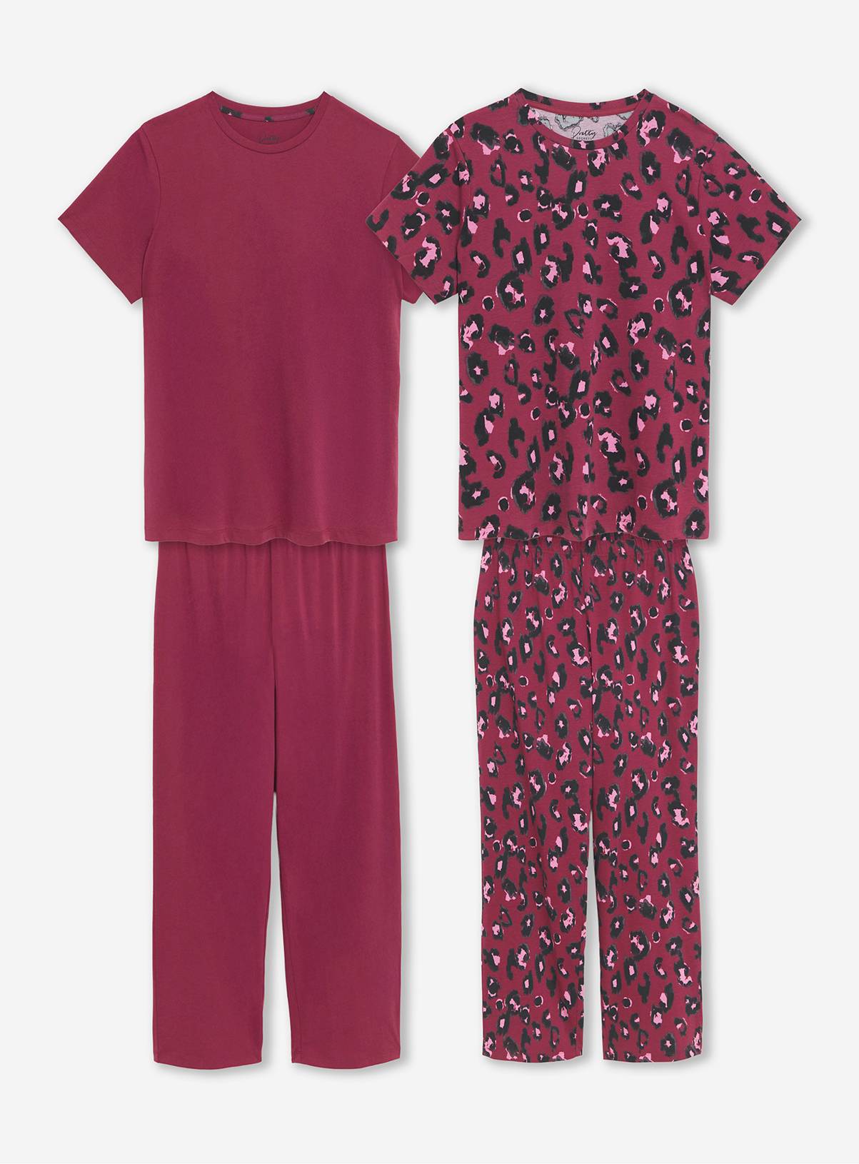 SIMPLY BE Value 2 Pack Leopard Pyjamas 16-18 - Image 5